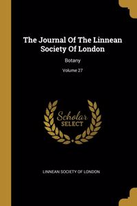 The Journal Of The Linnean Society Of London