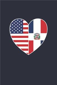 American Dominican Flag Notebook - USA Dominican Republic Journal - Dominican Republic Fourth of July Gift