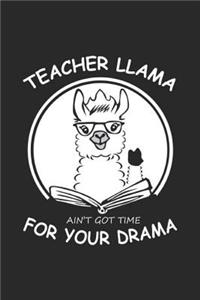 Teacher Llama Ain't Got Time For Your Drama