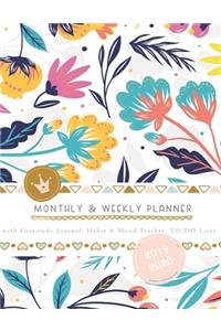 Monthly & Weekly Planner 2019 - 2020 with Gratitude Journal, Habit & Mood Tracker, TO-DO Lists