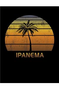 Ipanema: Beach Brazil Notebook Lined Wide Ruled Paper For Taking Notes. Stylish Journal Diary 8.5 x 11 Inch Soft Cover. For Home, Work Or School.