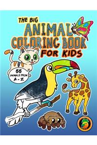 The Big Animal Coloring Book for Kids - 55 Animals from A-Z