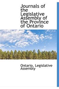 Journals of the Legislative Assembly of the Province of Ontario