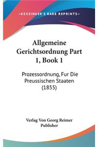 Allgemeine Gerichtsordnung Part 1, Book 1