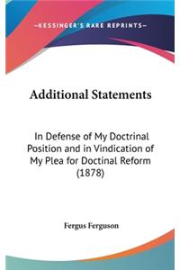 Additional Statements