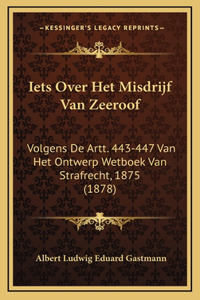 Iets Over Het Misdrijf Van Zeeroof