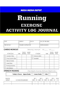 Running Exercise Activity Log Journal