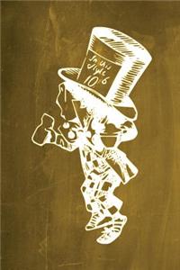 Alice in Wonderland Chalkboard Journal - Mad Hatter (Yellow)