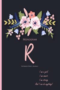 Monogram 'R' Notebook (Diary, Journal)