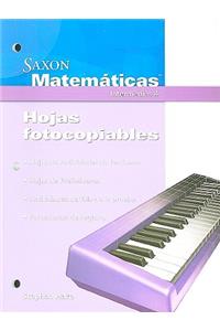 Saxon Matematicas Intermedias 4, Hojas Fotocopiables