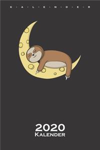 Faultier im Mond Kalender 2020