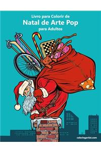 Livro para Colorir de Natal de Arte Pop para Adultos