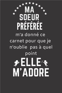 Ma soeur préférée m'a donné ce carnet