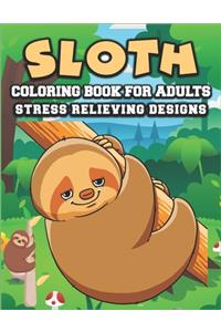 Sloth coloring book for adults stress relieving designs
