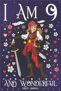 Pirate Journal I am 9 and Wonderful
