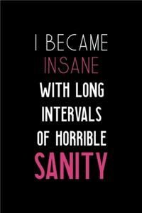 I Became Insane With Long Intervals Of Horrible Sanity