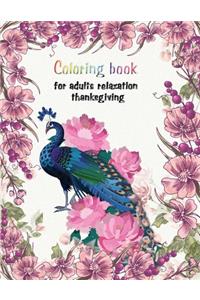 Coloring book for adults relaxation thanksgiving