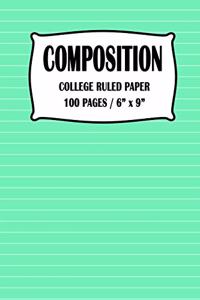 Composition College Ruled Paper Notebook