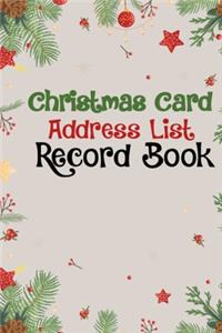Christmas Card Address List Record Book
