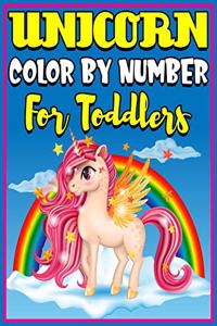 Unicorn Color By Number For Toddlers