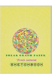Polar Graph Paper 1/5 inch centered sketchbook