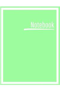 Notebook: College Ruled, Lined, Notebook for School, Work, 1 Subject, Sea Green, Soft Cover