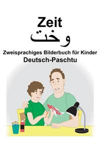 Deutsch-Paschtu Zeit Zweisprachiges Bilderbuch für Kinder