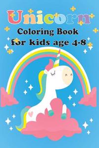 Unicorn Coloring Book for Kids Age 4-8
