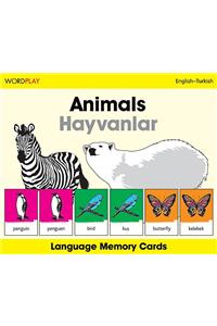 Wordplay Language Memory Cards-Animals (English-Turkish)