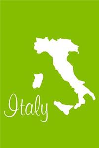 Italy - Lime Green Blank Notebook