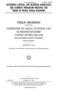 Accessing Capital and Business Assistance