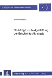 Nachtraege Zur Textgestaltung Der Geschichte Alt-Israels