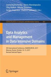 Data Analytics and Management in Data Intensive Domains