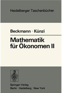 Mathematik Für Ökonomen II