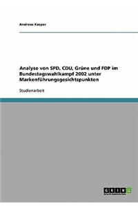 Analyse Von SPD, Cdu, Grune Und Fdp Im Bundestagswahlkampf 2002 Unter Markenfuhrungsgesichtspunkten