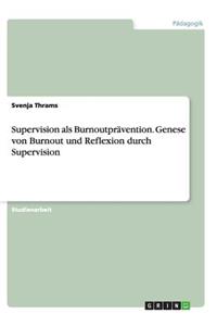 Supervision als Burnoutprävention. Genese von Burnout und Reflexion durch Supervision