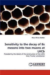 Sensitivity to the Decay of Bs Mesons Into Two Muons at Lhcb