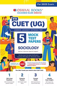 Oswaal NTA CUET (UG) 5 Mock Test Papers Sociology (For 2023 Exam)