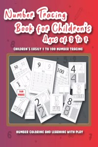 Number Tracing Book for Children's Ages of 3 to 7