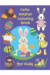 Cute Easter Coloring Book for Kids