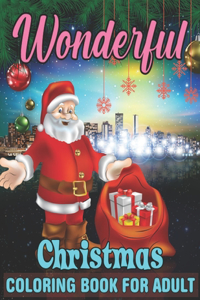 Wonderful Christmas Coloring Book For Adult