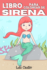 Libro para colorear de sirena