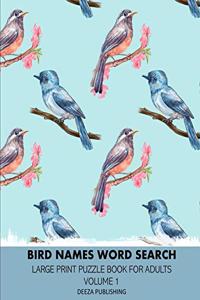 Bird Names Word Search