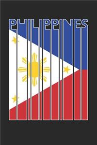 Vintage Philippines Notebook - Retro Philippines Planner - Filipino Flag Diary - Philippines Travel Journal