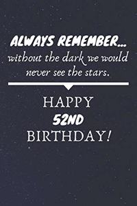 Always Remember Without The Dark We Would Never See The Stars Happy 52nd Birthday