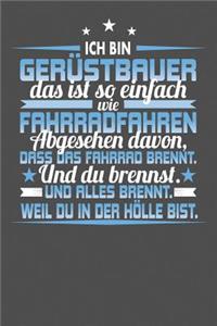 Ich Bin Gerüstbauer Das Ist So Einfach Wie Fahrradfahren. Abgesehen Davon, Dass Das Fahrrad brennt. Und Du Brennst. Und Alles Brennt. Weil Du In Der Hölle Bi