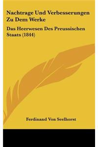 Nachtrage Und Verbesserungen Zu Dem Werke
