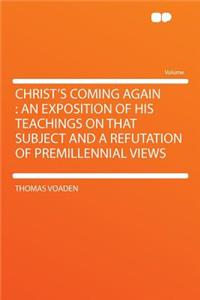 Christ's Coming Again