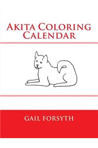 Akita Coloring Calendar