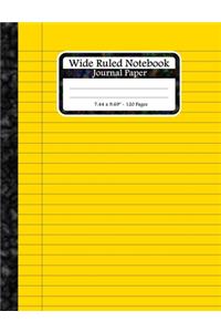 Wide Ruled Notebook Journal Paper